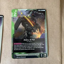 Gundam TCG GD03-020 GD03-089 Zaku II FZ Bernard Wiseman Promo Card Set English - Image 3