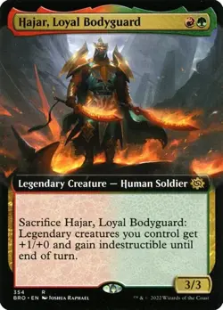 Hajar, Loyal Bodyguard - Extended Art BRO NM MTG - Image 1