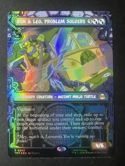 x1 Don & Leo, Problem Solvers - Foil - Showcase R MTG Teenage Mutant Ninja Turtl - Image 1