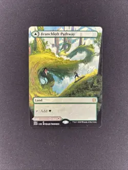 MTG -Borderless - NM Branchloft Pathway Boulderloft Pathway - Zendikar Rising - Image 1