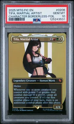 2025 MTG FINAL FANTASY COMMANDER FOIL #0206 TIFA, MARTIAL ARTIST PSA 10 - Image 1