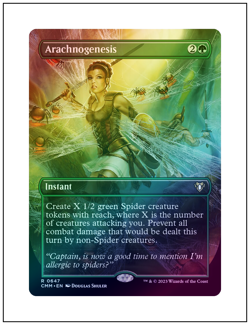 1x Arachnogenesis, Borderless Art Foil, Commander Masters, Magic MTG NM - Image 1