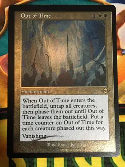 C5196 MAGIC GATHERING MTG MODERN HORIZONS 2 OUT OF TIME #383 NM RARE FOIL - Image 1