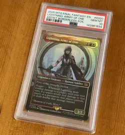 PSA 10 | Lightning, Army of One, M 0320, Foil, Borderless, MTG Final Fantasy FIN - Image 2