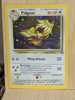 1999 Pokemon Jungle Unlimited 8/64 Pidgeot Holographic Rare Pokemon Vintage Wotc - Image 1