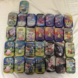 Pokemon Mini Tin Lot of 29 Empty Tins, Large Variety - Image 1