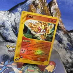 Entei - 010/147 Pokemon Aquapolis - Reverse Holo Rare 🔥 - Image 2