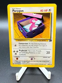 Porygon Pokemon TCG WOTC Team Rocket NON- Holo Rare Card 48/82 NM/LP - Image 1