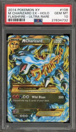 Pokemon M Charizard EX XY Flashfire Holo Ultra Rare #108 PSA 10 Gem Mint - Image 1