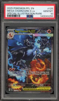Pokemon Mega Charizard X ex Phantasmal Flames SIR #125 PSA 10 Gem Mint - Image 1