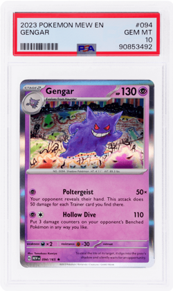 2023 Pokemon Scarlet and Violet 151 Gengar #94 PSA 10 - Image 1