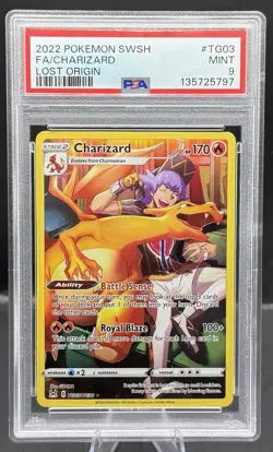 Charizard TG03 Pokemon Lost Origin 2022 PSA 9 - Image 1
