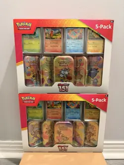 2x Pokemon Scarlet & Violet 151 Mini Tin 5-Pack Box - Image 1