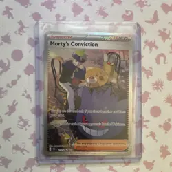 Pokemon Morty's Conviction Full Art Trainer Holo 211/162 SV05 Temporal Forces - Image 1