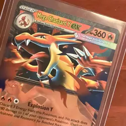 Mega Charizard Y ex 030 Black Star Promo Mega Evolution Tin Promo Pokemon TCG NM - Image 3