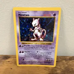 Pokemon SHADOWLESS Mewtwo 10/102 Base Set Holo Rare 1999 LP+ - Image 1