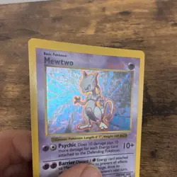 Pokemon SHADOWLESS Mewtwo 10/102 Base Set Holo Rare 1999 LP+ - Image 3