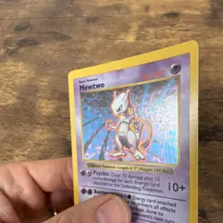 Pokemon SHADOWLESS Mewtwo 10/102 Base Set Holo Rare 1999 LP+ - Image 4