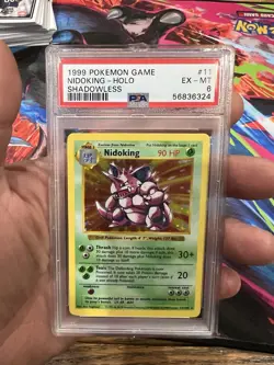 pokemon 1999 nidoking holo Shadowless Psa 6. - Image 3
