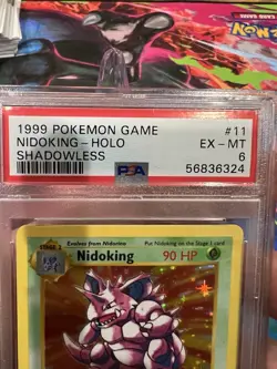 pokemon 1999 nidoking holo Shadowless Psa 6. - Image 4