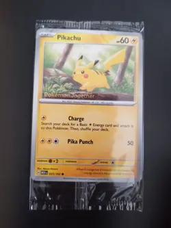 Pikachu 025/165 Pokemon Together Stamped Promo SEALED - Image 1