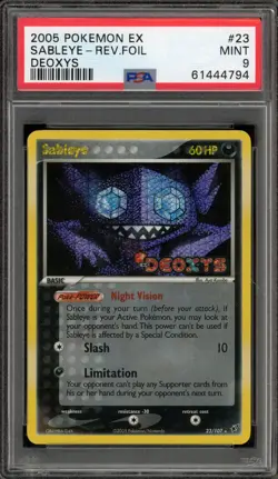 Pokemon Sableye EX Deoxys Reverse Holo Rare #23 PSA 9 Mint - Image 1