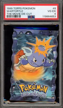 Pokemon Topps Wartortle The Movie Die-Cut #8 PSA 4 - Image 1
