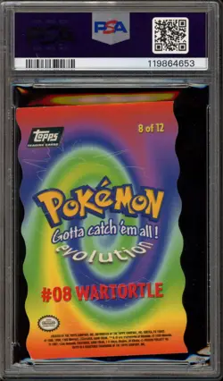 Pokemon Topps Wartortle The Movie Die-Cut #8 PSA 4 - Image 2