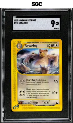 Ursaring 110/144 Pokemon SGC 9 MINT Skyridge 2003 E Reader Vintage WOTC - Image 1