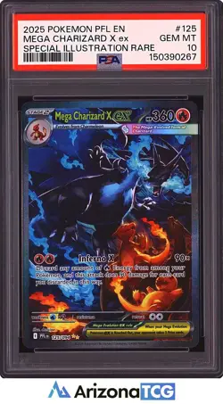 Pokemon 2025 Mega Charizard X ex 125/094 SIR Phantasmal Flames GEM MINT PSA 10 - Image 1