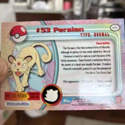 Topps Pokemon TV Animation Edition Series 1 Holo Foil #53 Persian NM - Image 2