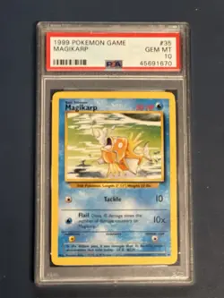 Pokemon TCG Magikarp Base Set 35/102 PSA 10 GEM MT 1999-2000 Wizards - Image 1