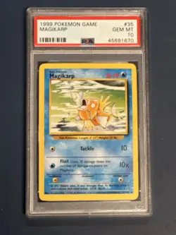 Pokemon TCG Magikarp Base Set 35/102 PSA 10 GEM MT 1999-2000 Wizards - Image 2