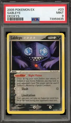 Pokemon Sableye EX Deoxys NON Holo Rare #23 PSA 9 Mint - Image 1