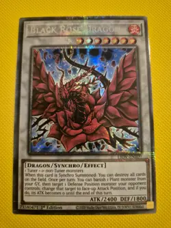 LIOV-EN100 Black Rose Dragon Starlight Rare 1st Edition Mint YuGiOh Card - Image 1