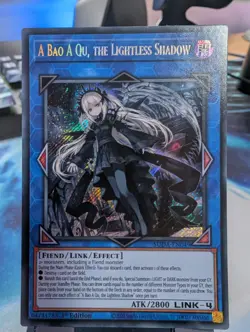 YuGiOh! A Bao A Qu, The Lightless Shadow SUDA-EN049 Secret Rare 1st Ed - Image 1