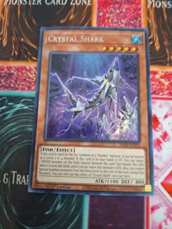 Yugioh Crystal Shark RA03-EN021 Secret Rare 1st Edition Near Mint - Image 1