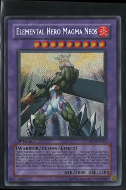 Elemental Hero Magma Neos TAEV-EN043 Secret Rare 1st Edition Yu-Gi-Oh - Image 1