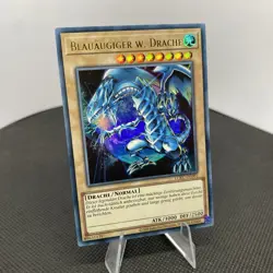 Yugioh Blauaugiger W. Drache LCKC-DE001 Ultra Rare Near Mint V4 - Image 4