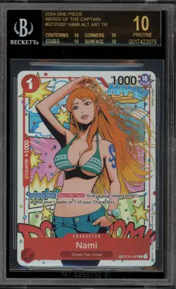 One Piece CCG Nami Wings of the Captain Alt Art ST01-007 BGS 10 Pristine - Image 1