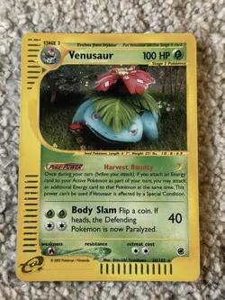 Pokemon Venusaur 030/165 Expedition Base Set Holo Rare 100 HP Stage 2 Card - Image 1