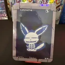 Pokederp Halloween - Cayootie (Eevee) X-ray - Holo - Pokemon Parody/Derpy card - Image 4