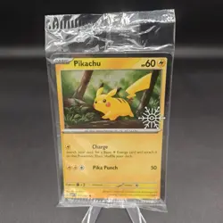 Pokemon TCG Snowflake Stamped Pikachu Holiday Calendar 025/165 Promo Card - Image 1