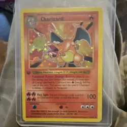 Pokemon Charizard Base Set Holo Rare 4/102 Wizards of the Coast Card - Image 1