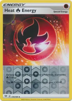 Heat Energy 174/189 Reverse Holo Darkness Ablaze Pokemon Card NM - Image 1