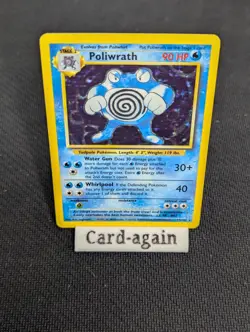 Pokemon TCG Poliwrath Base Set Holo Rare Card 13/102 - MP - Image 1