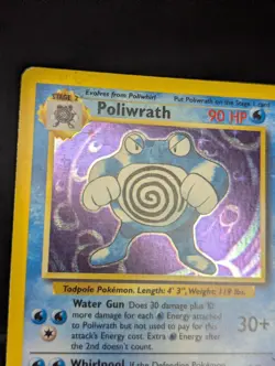 Pokemon TCG Poliwrath Base Set Holo Rare Card 13/102 - MP - Image 3