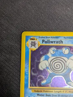 Pokemon TCG Poliwrath Base Set Holo Rare Card 13/102 - MP - Image 4