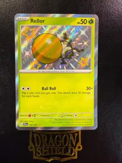 Rellor 108/091 Paldean Fates Holo Shiny Rare Pokemon Card TCG English Near Mint - Image 1