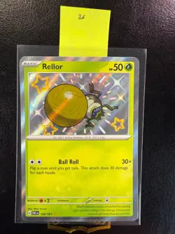 Rellor 108/091 Paldean Fates Holo Shiny Rare Pokemon Card TCG English Near Mint - Image 3